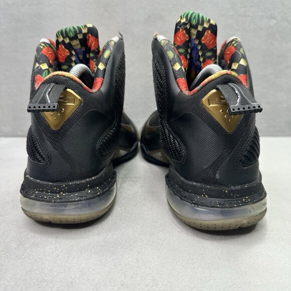 Mens Size 8.5 Nike LeBron 9 IX Watch The Throne Basketball Shoes Black Gold 2022 main image 7